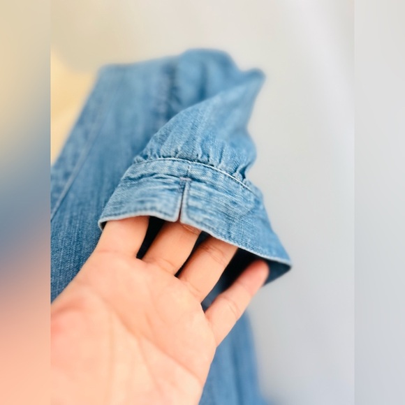 Madewell Denim Daylily Dress size 0
Pit to pit 17”
Waist 12 1/2” 
Approx 👆🏻 - Picture 14 of 16